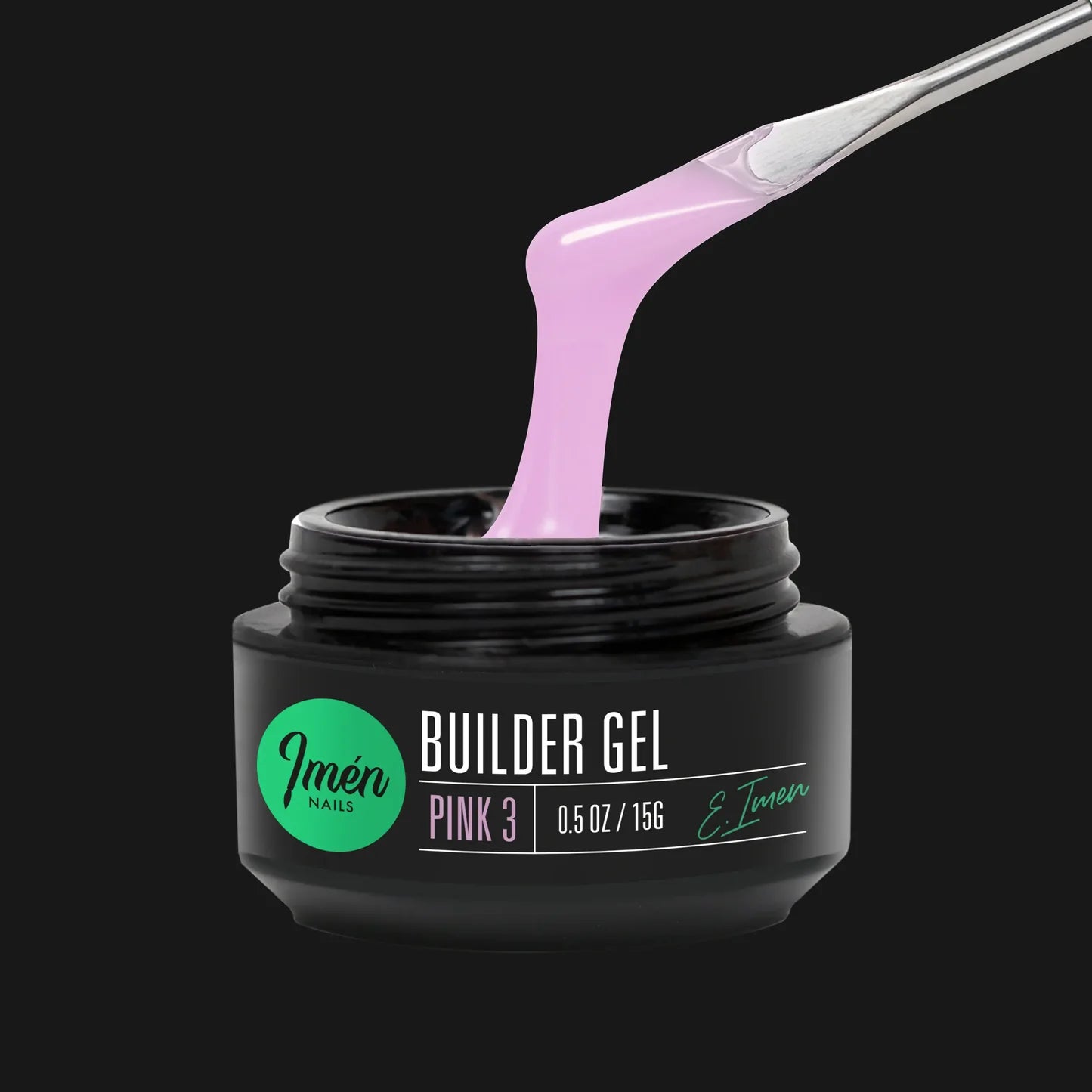 Builder Gel IMEN Rosa 3 en 1 15 g gel constructor autonivelante para Dual Forms y extensiones de uñas