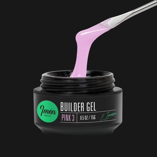 Builder Gel IMEN Rosa 3 en 1 15 g gel constructor autonivelante para Dual Forms y extensiones de uñas