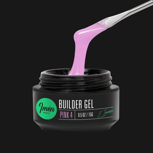Builder Gel IMEN Rosa 4 -2 en 1 15 g gel constructor autonivelante para Dual Forms y extensiones de uñas