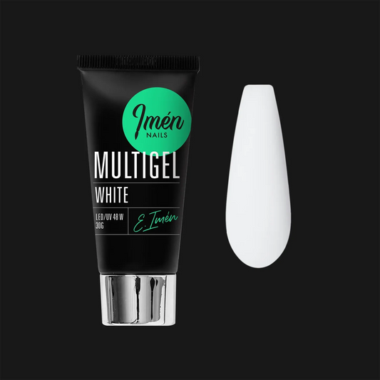 Multigel IMEN Milk V1 de 30 g para efecto baby boomer, construcción y extensiones con Dual Forms