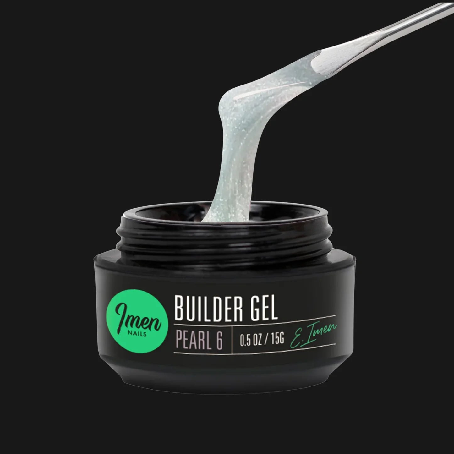 Builder Gel IMEN Pearl 6 15 g gel constructor efecto perla autonivelante para uñas profesionales