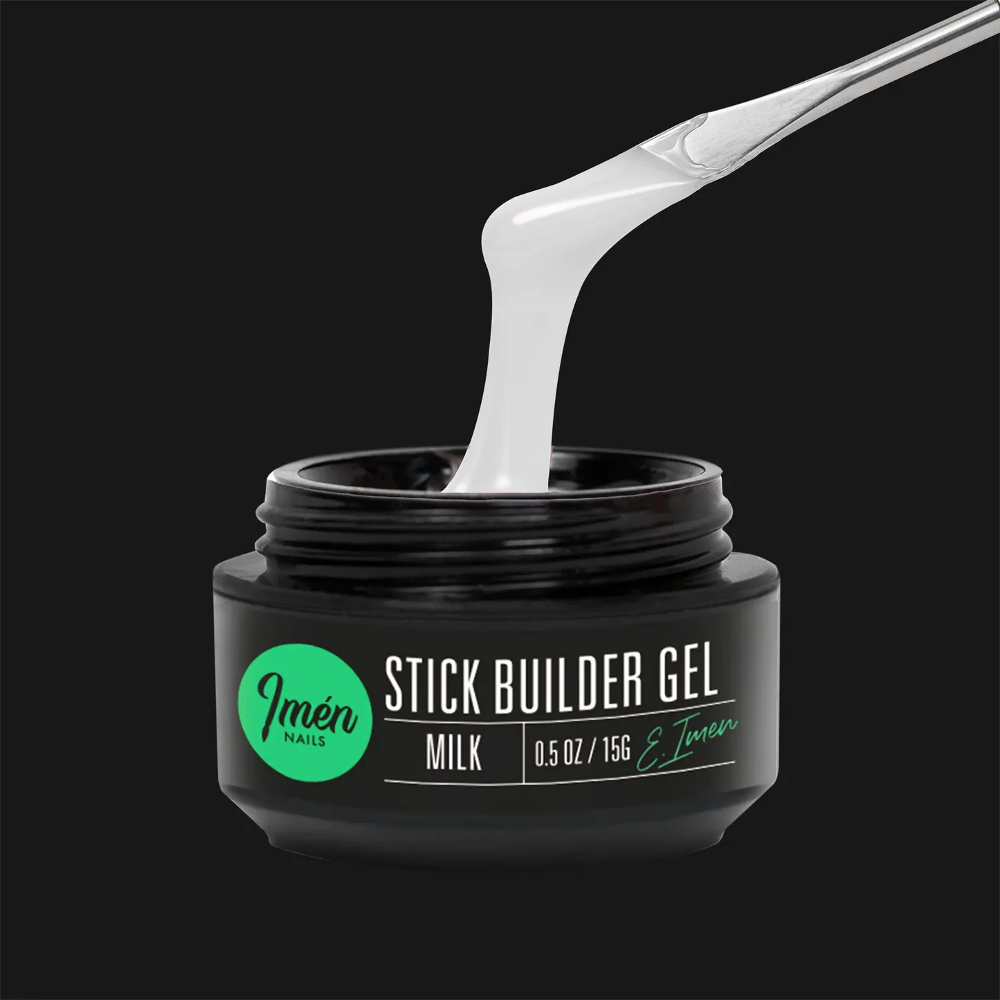 Stick Builder Gel IMEN Milk 15 g gel constructor autonivelante tono lechoso para uñas profesionales