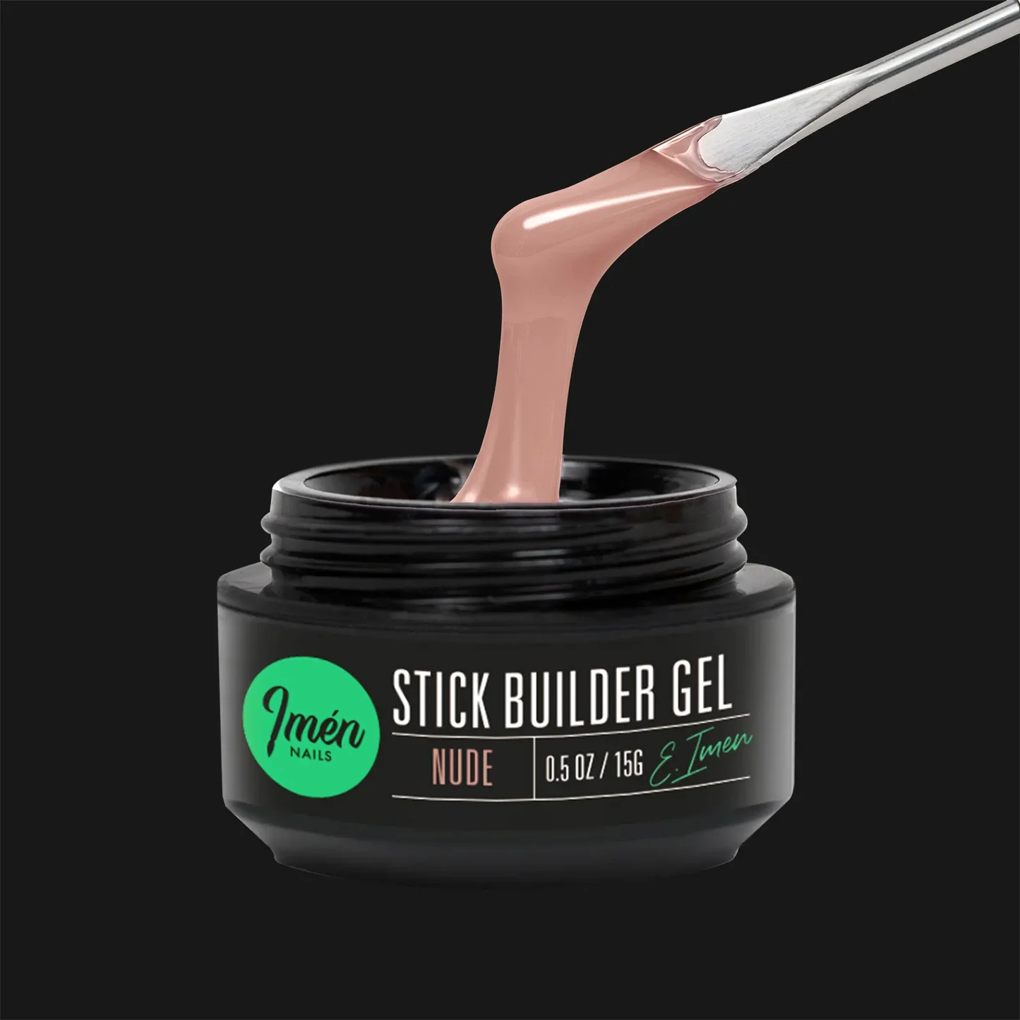 Stick Builder Gel IMEN Nude 15 g gel constructor autonivelante tono natural para uñas profesionales