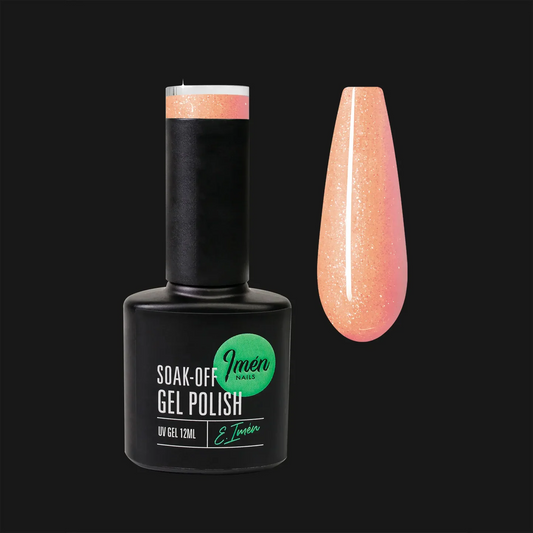 Esmalte semipermanente IMEN DB031 melocoton con brillo de 12 ml