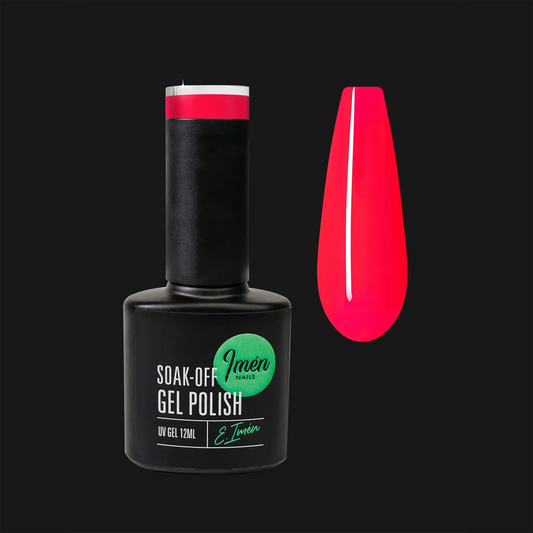 Esmalte semipermanente IMEN 045  de 12 ml con muestra de color.
