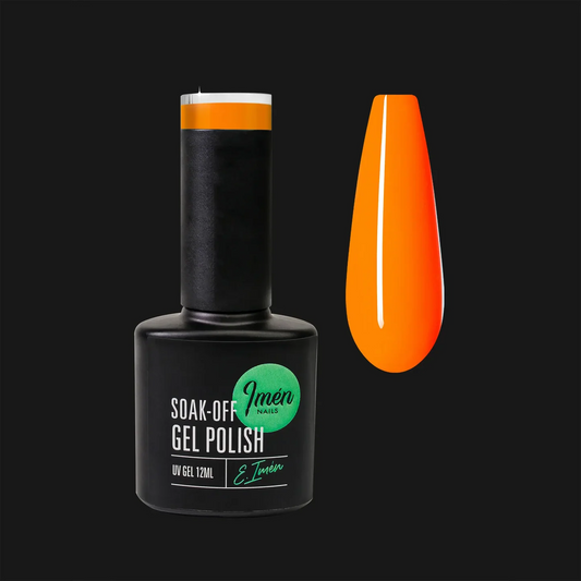 Esmalte semipermanente IMEN 048  de 12 ml con muestra de color.
