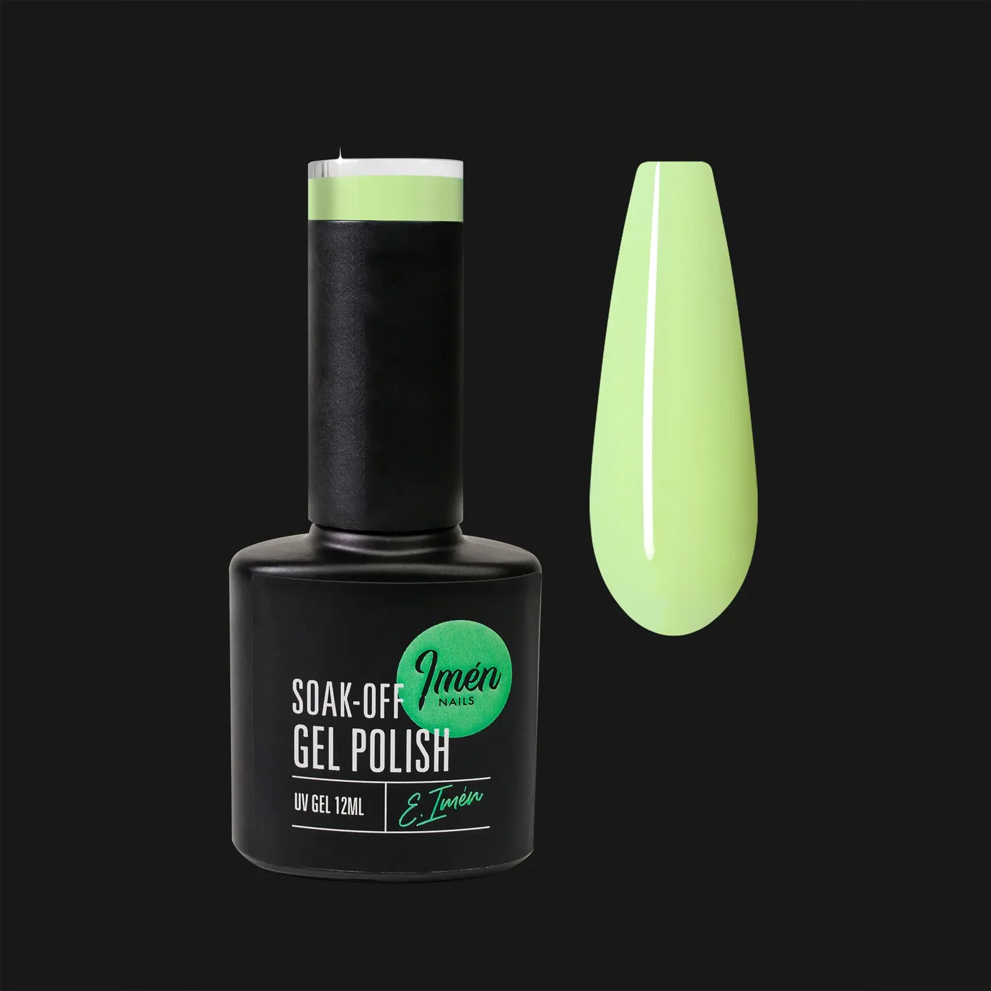 Esmalte semipermanente IMEN 050  de 12 ml con muestra de color.