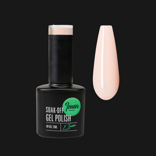 Esmalte semipermanente IMEN 056  de 12 ml con muestra de color.