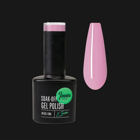 Esmalte semipermanente IMEN 059  de 12 ml con muestra de color.