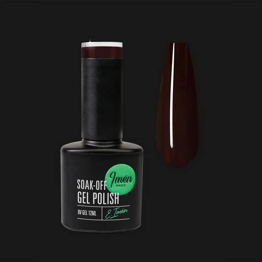 Esmalte semipermanente IMEN 063 de 12 ml con muestra de color