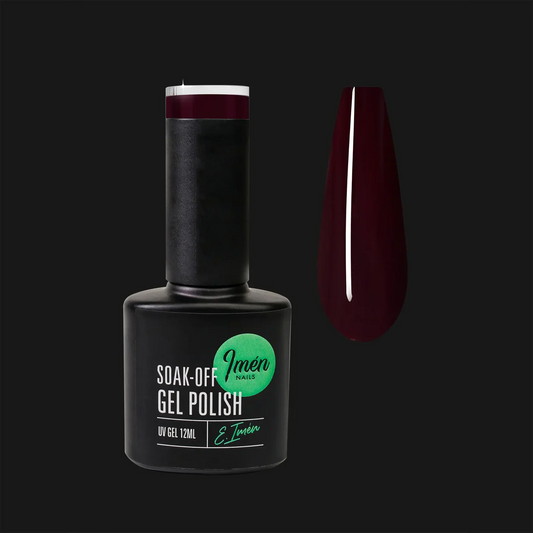 Esmalte semipermanente IMEN 136 de 12 ml con muestra de color