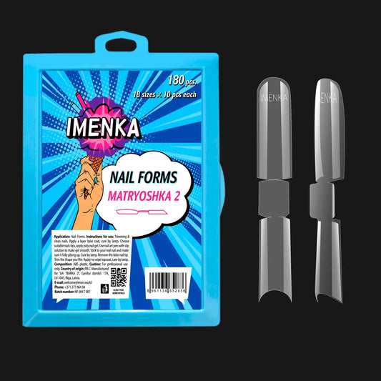 Tips IMEN Matryoshka 2 140 unidades caja original para extensiones de uñas con gel