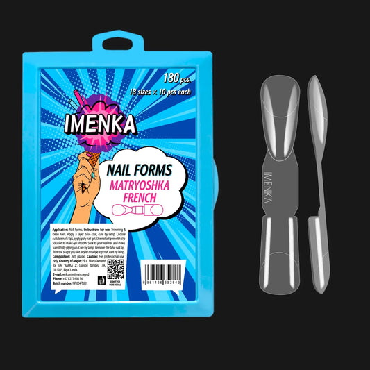 Caja Dual Forms IMEN Matryoshka French 180 unidades para manicura francesa profesional