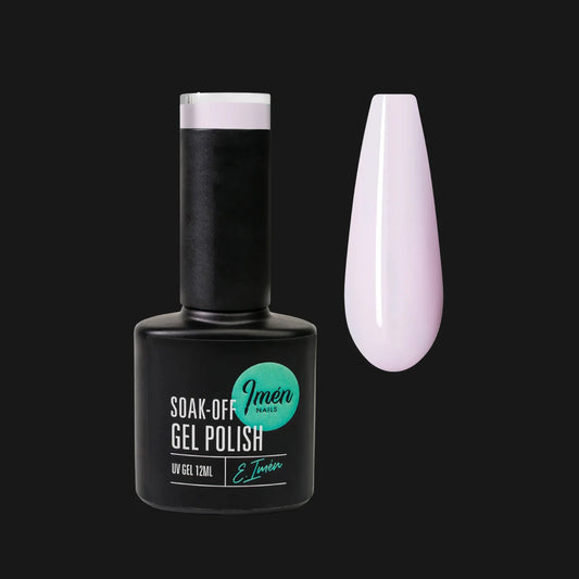 Esmalte semipermanente IMEN 035  de 12 ml con muestra de color.