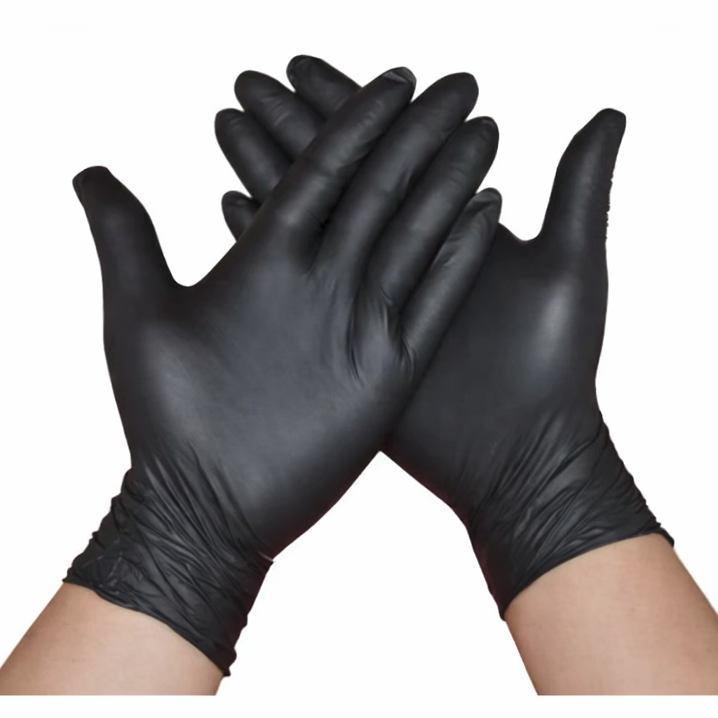 Guantes de Nitrilo Negro Extra Fuerte 7 g – Uso Profesional
