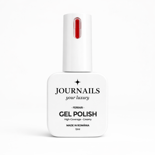 Journails gel polish rojo Ferrari uñas semipermanentes alta cobertura