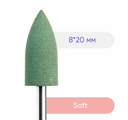 NAILSOFTHEDAY Silicone Drill Bit, Soft — pulidor de marca, suave, tamaño 8*20 mm.