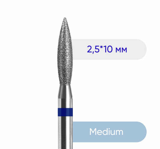 Fresa Nailsoftheday Llama — fresa de diamante azul de marca, 2,5*10 mm.