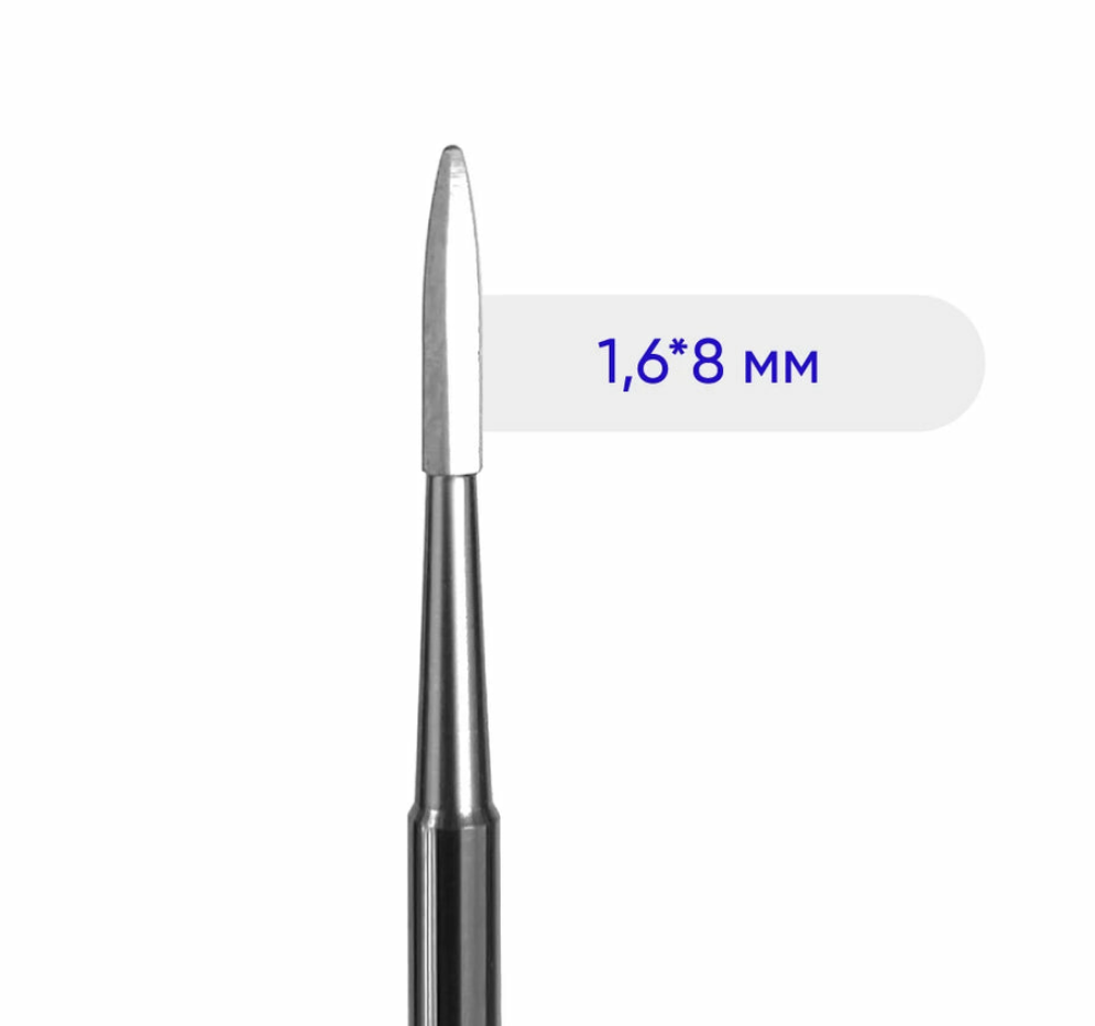 Fresa Nailsoftheday Segura – Fresa de Carburo Segura para Cutículas sin Abrasividad, 1,6*8 mm con 6 Bordes