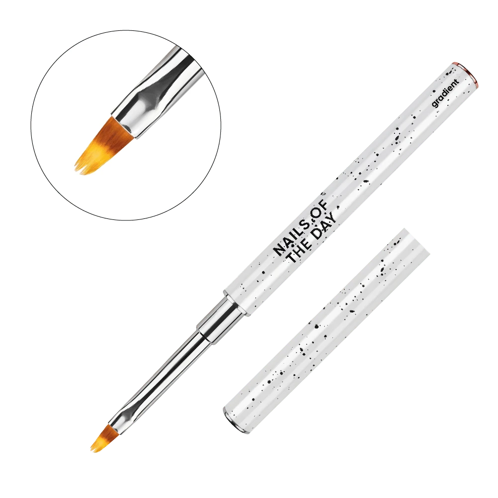 NAILSOFTHEDAY Brush Gradient - un pincel de uñas de metal profesional con tapa, diseñado para crear degradados impecables, 12 mm