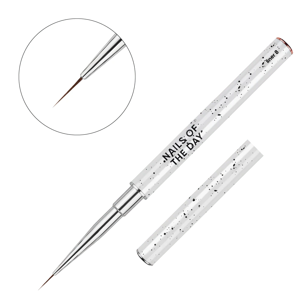 Pincel Brush Liner metálico Nails of the Day con tapa profesional