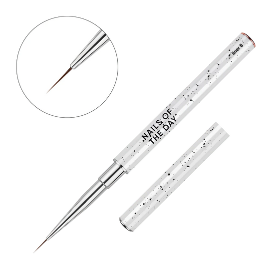 Pincel Brush Liner metálico Nails of the Day con tapa profesional