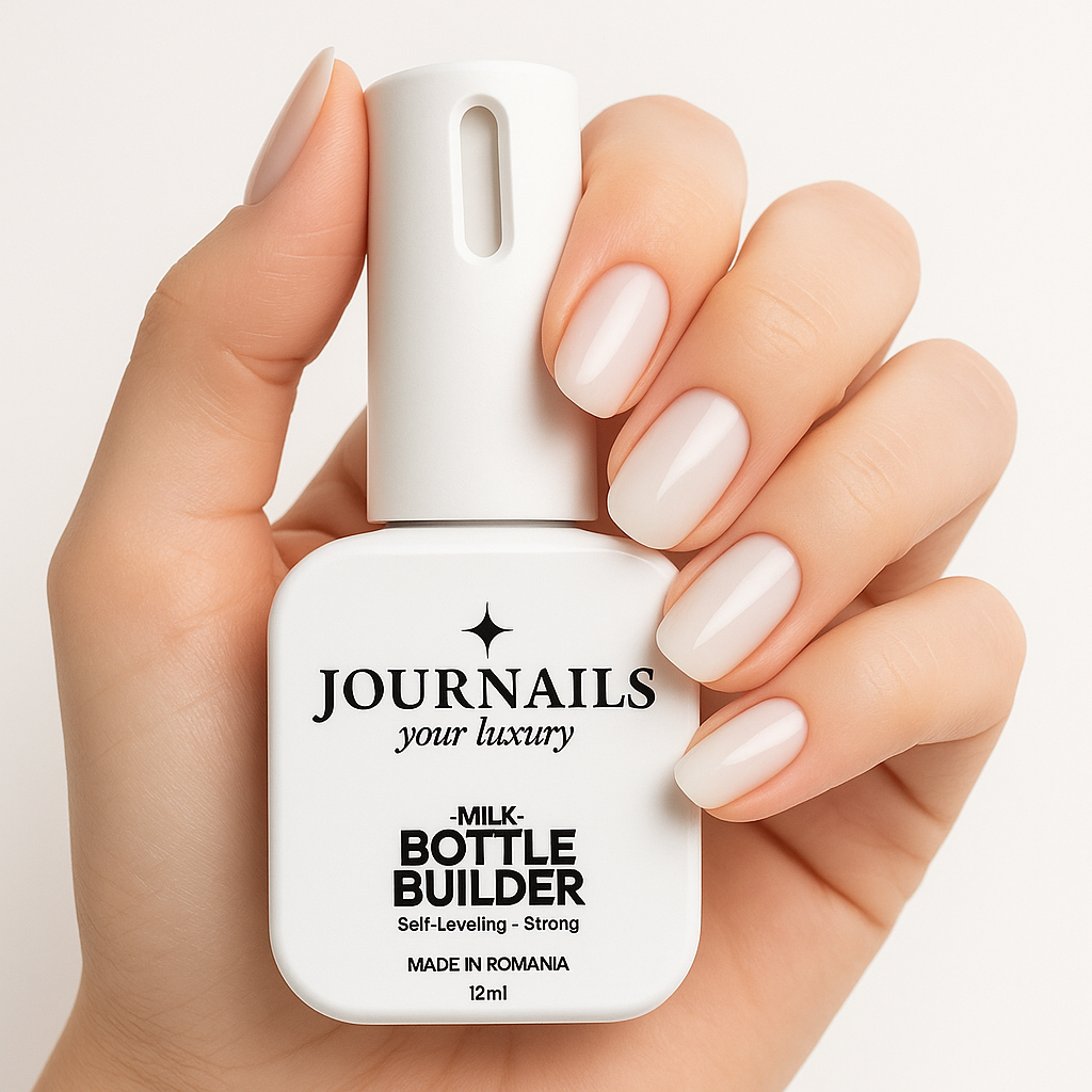 Gel constructor JOURNAILS Milky White — fuerte, autonivelante y profesional