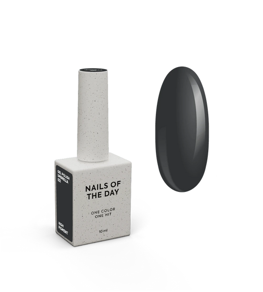 NAILSOFTHEDAY Let’s Special Umbrella — esmalte semipermanente gris oscuro grafito para uñas, que cubre en una sola capa, 10 ml.