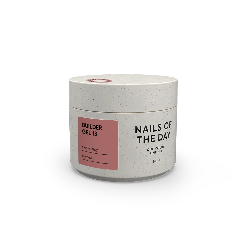 NAILSOFTHEDAY Builder Gel 13 — gel caramelo oscuro para extensiones de uñas, 30 ml