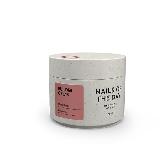 NAILSOFTHEDAY Builder Gel 13 — gel caramelo oscuro para extensiones de uñas, 30 ml