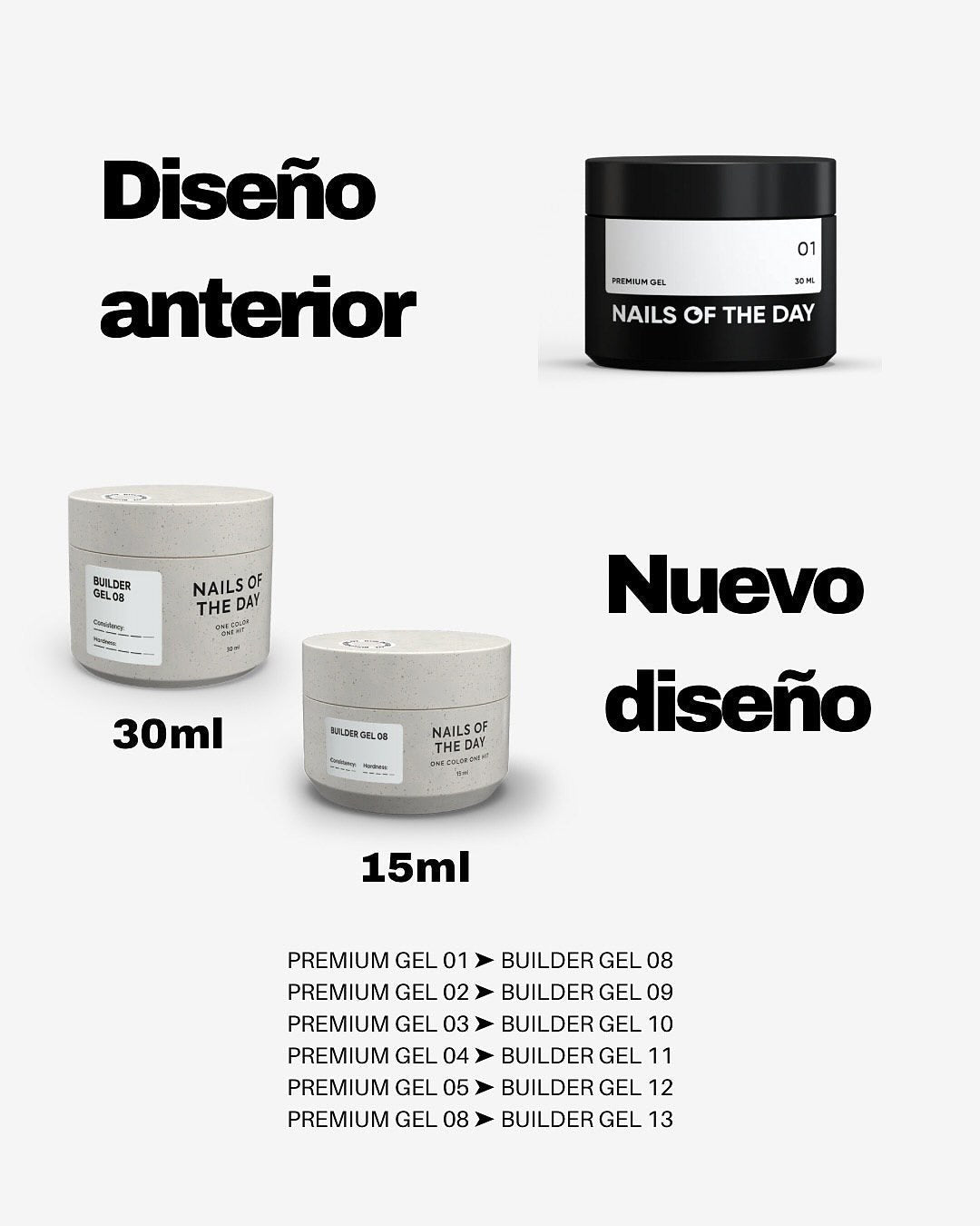 NAILSOFTHEDAY Builder Gel 09 — gel rosa lechoso para extensiones de uñas, 30 ml