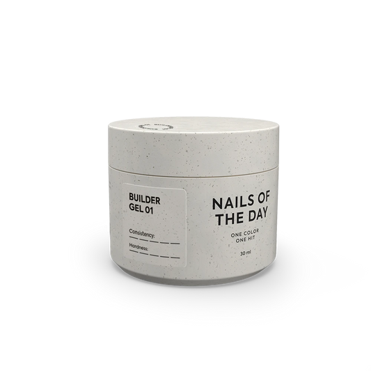 NAILSOFTHEDAY Builder Gel 01 — gel transparente para extensiones de uñas, 30 ml