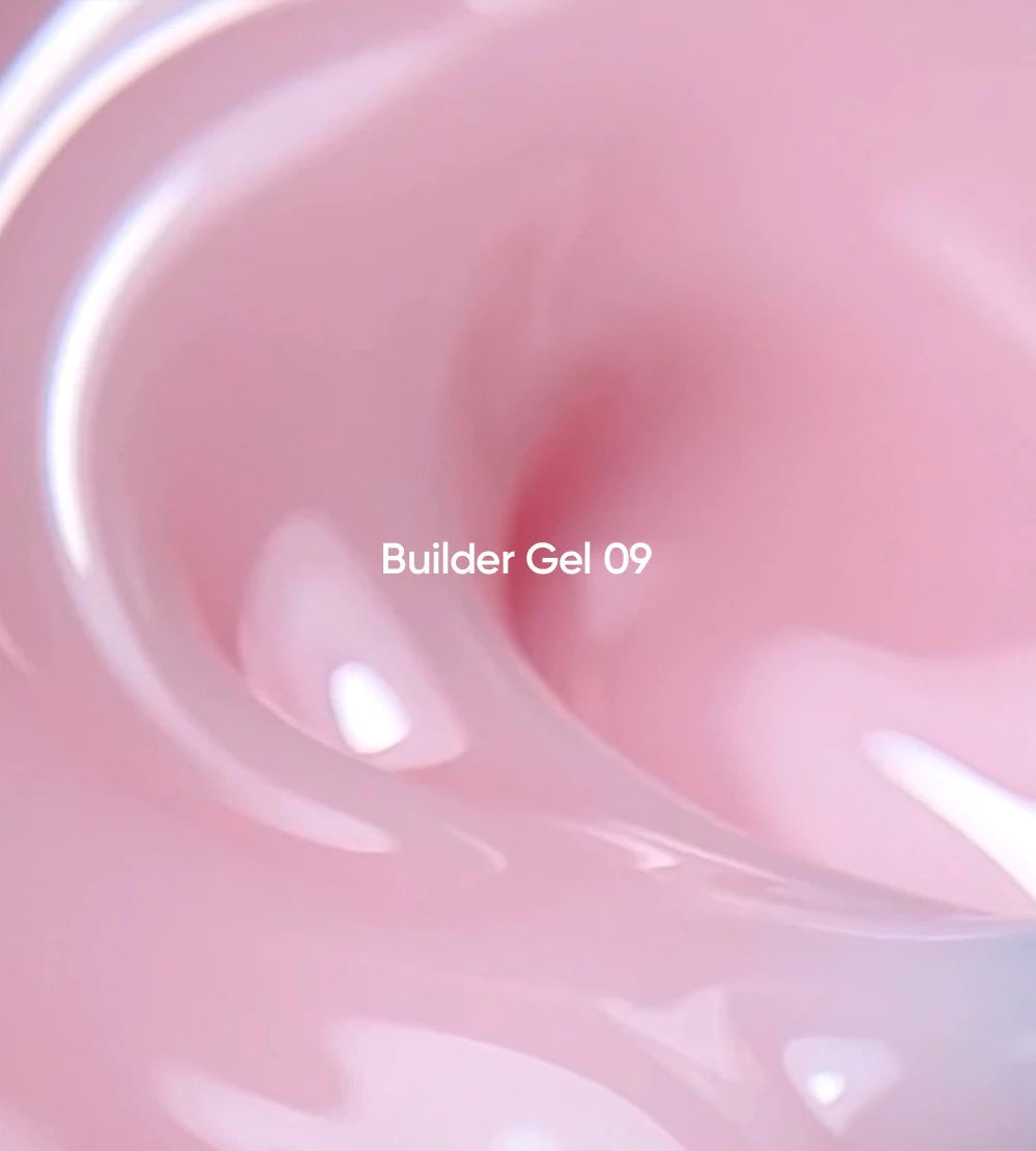 NAILSOFTHEDAY Builder Gel 09 — gel rosa lechoso para extensiones de uñas, 30 ml