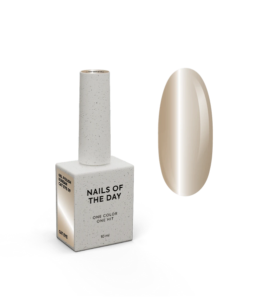 NAILSOFTHEDAY Korean cat eye 09 – gel nude-beige efecto ojo de gato, 10 ml