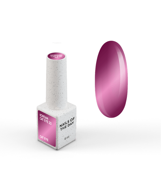 NAILSOFTHEDAY Korean Cat Eye 23 — esmalte efecto ojo de gato en tono rosa-violeta. 6 ml.