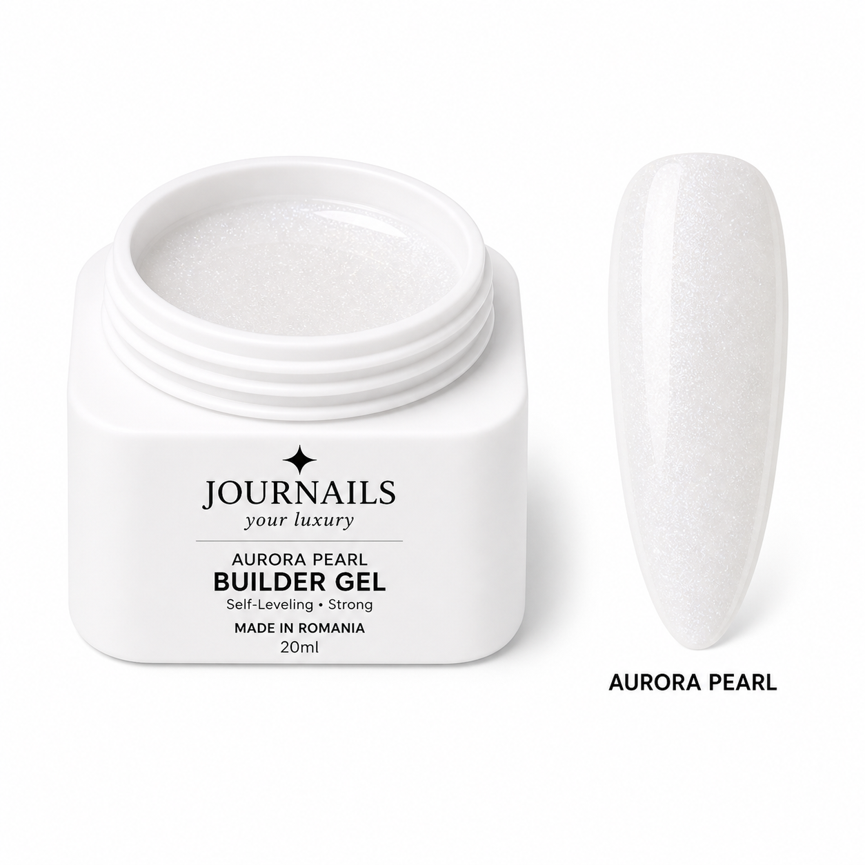 Builder Gel AURORA PEARL– Gel Constructor Autonivelante Profesional 20ml
