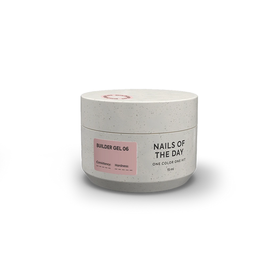 NAILSOFTHEDAY Builder Gel 06 — gel marrón claro para extensiones de uñas, 15 ml