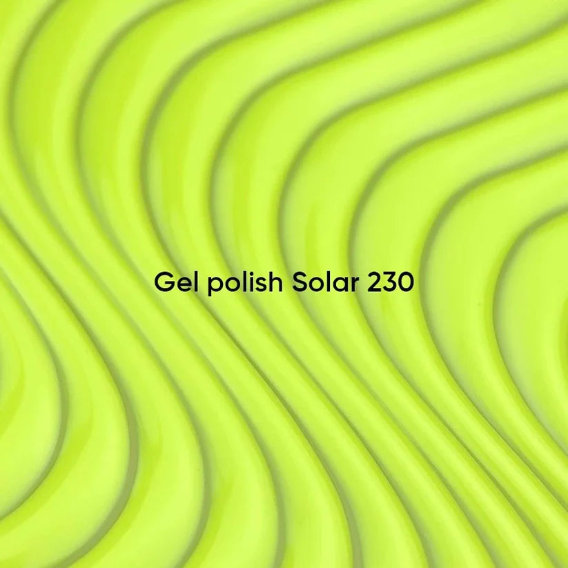 NAILSOFTHEDAY Gel Polish Solar 230 — esmalte semipermanente amarillo neón con cobertura en una sola capa, 10 ml