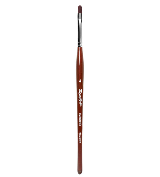 Pincel Roubloff DCr33R-4 para aplicación profesional de gel con punta ovalada.