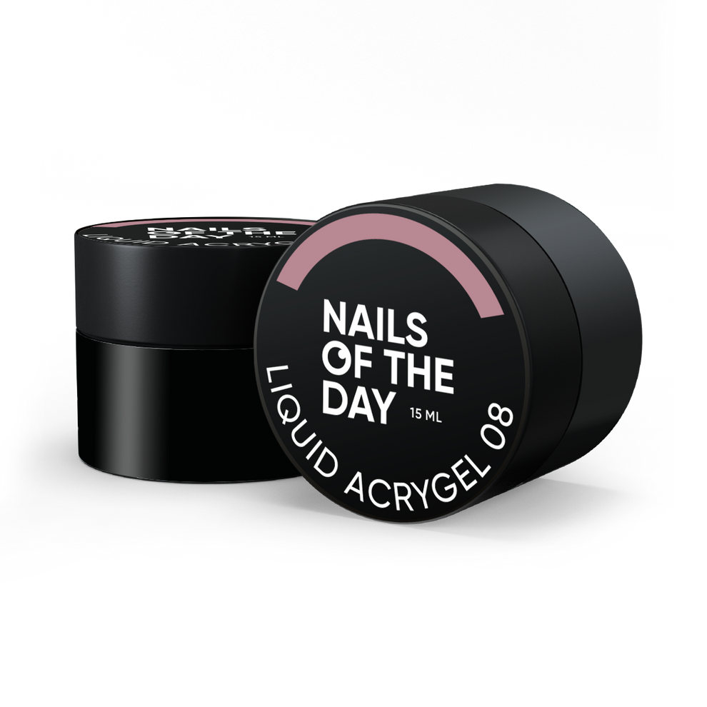 Liquid Acrygel 08 nude polvoriento NAILSOFTHEDAY 15ml nueva fórmula