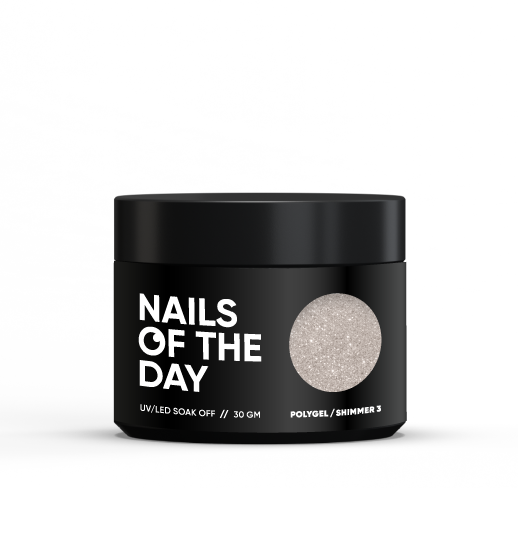 Polygel Shimmer 03 rosa leche con brillo NAILSOFTHEDAY 30g