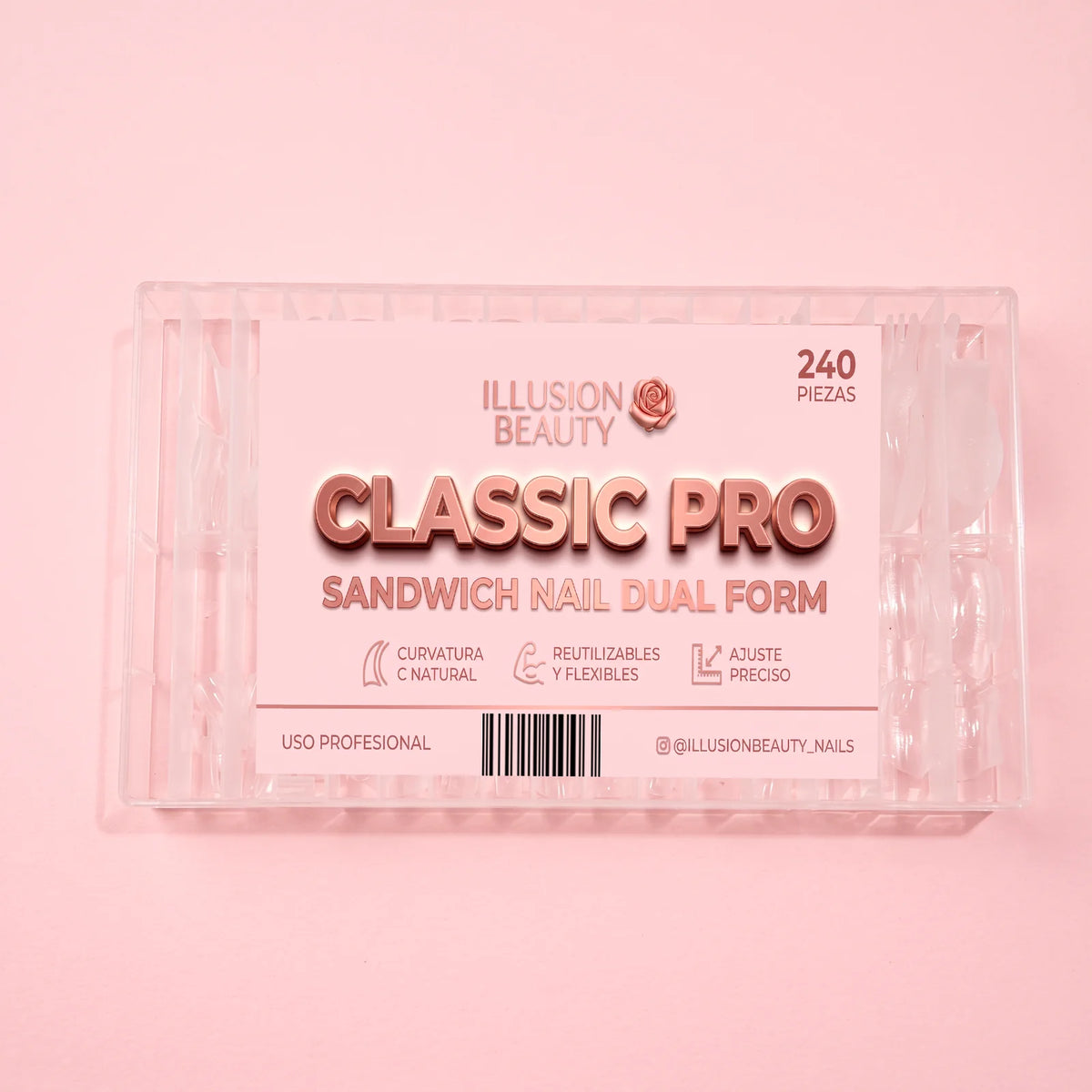 Caja de Dual Forms Sandwich Classic Pro Illusion Beauty de 240 pieza