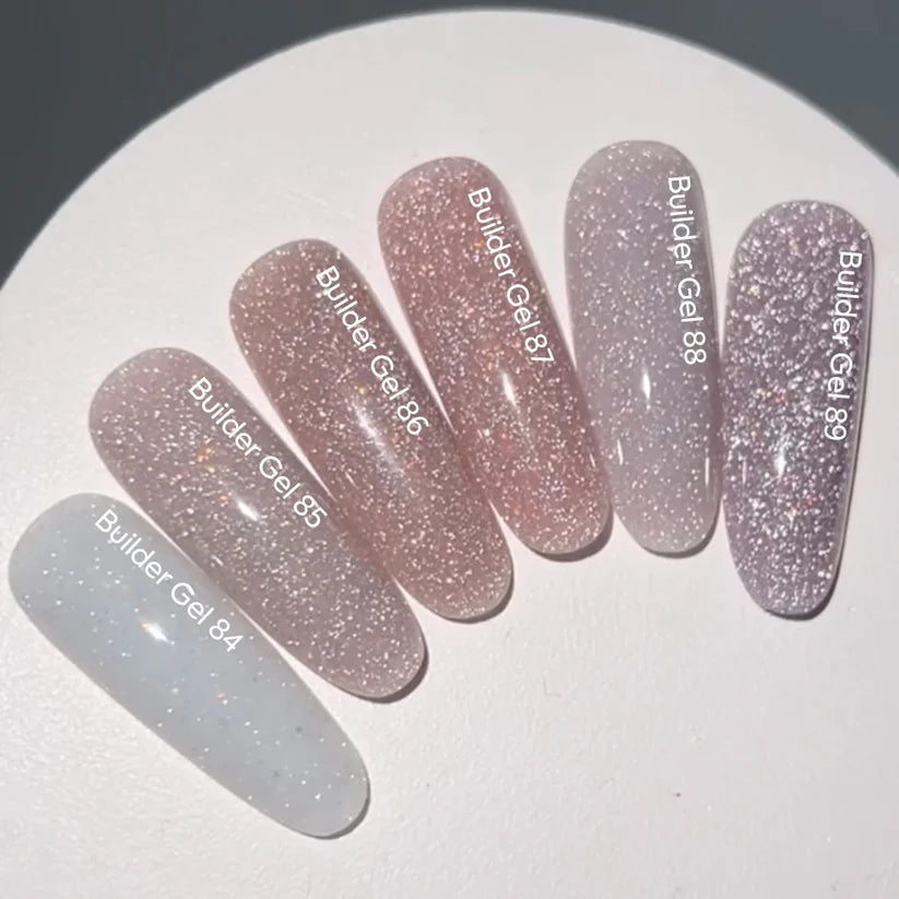 NAILSOFTHEDAY Builder Gel 89 — builder gel lavanda frío reflectante con brillo opal, 15 ml