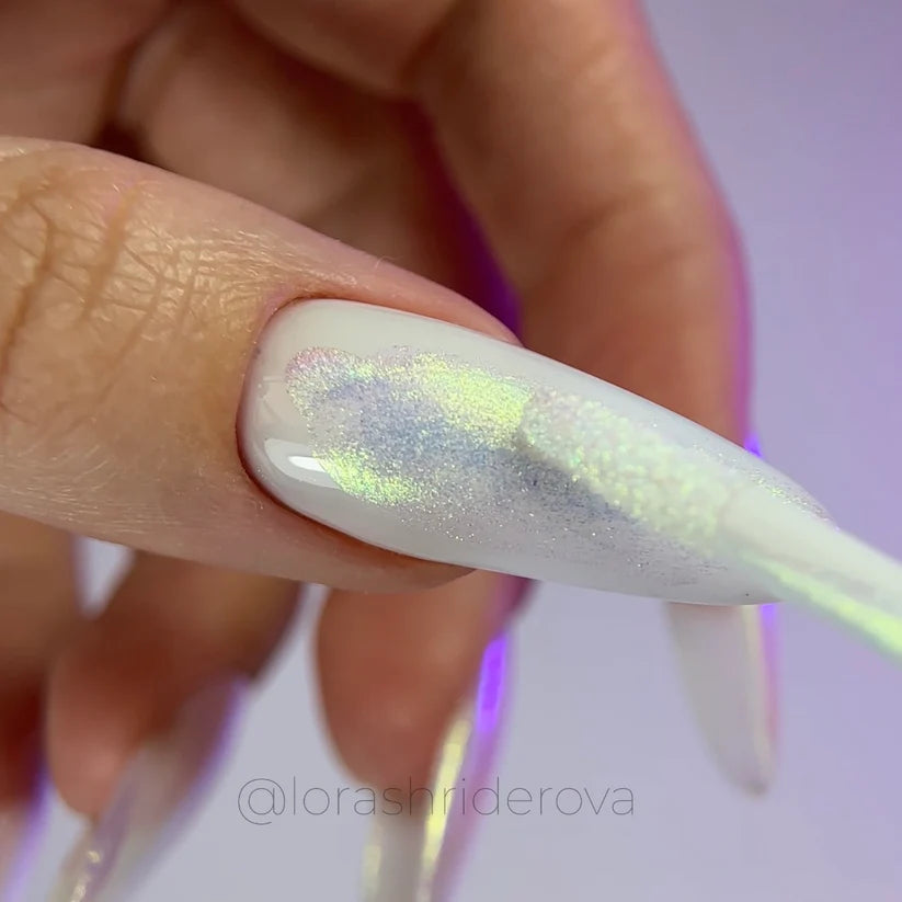 Liquid powder 02 - polvo líquido con iridiscencia de verde a rojo rosado para uñas, 5 g