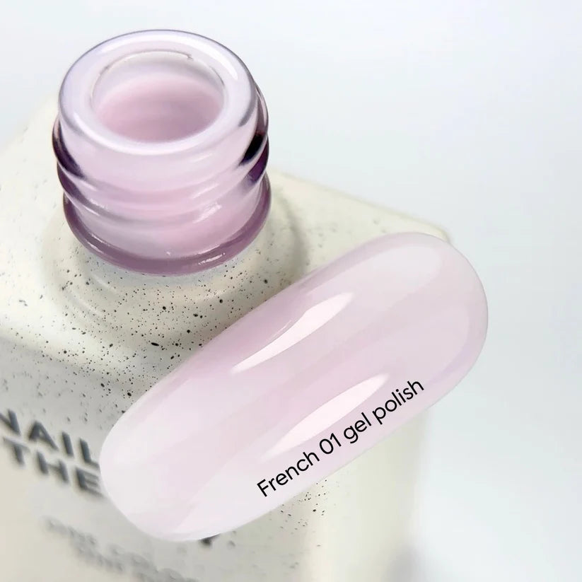 NAILSOFTHEDAY Gel Polish French 01 — esmalte semipermanente rosa nude con nivel reducido de pigmentación, 10 ml