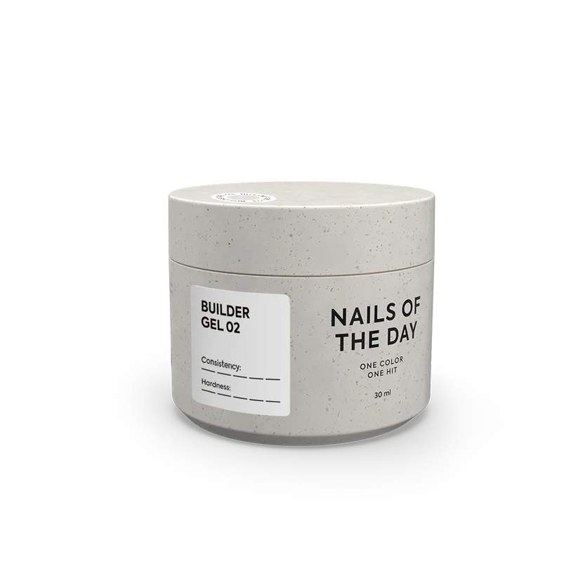 NAILSOFTHEDAY Builder Gel 02 — gel blanco lechoso para extensiones de uñas, 30 ml
