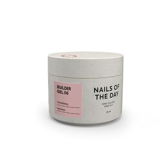 NAILSOFTHEDAY Builder Gel 06 — gel marrón claro para extensiones de uñas, 30 ml