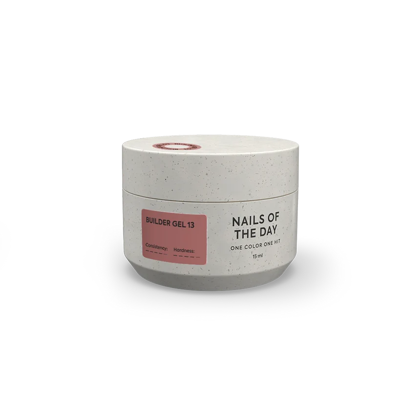 NAILSOFTHEDAY Builder Gel 13 — gel caramelo oscuro para extensiones de uñas, 15 ml