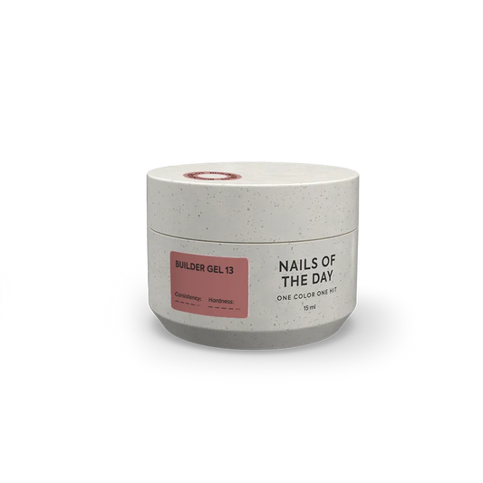 NAILSOFTHEDAY Builder Gel 13 — gel caramelo oscuro para extensiones de uñas, 15 ml