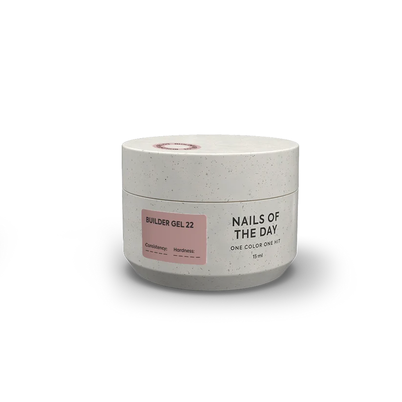 NAILSOFTHEDAY Builder Gel 22 — gel nude para extensiones de uñas, 15 ml
